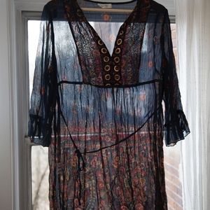Flowy Blue Boho Dress/Shirt
